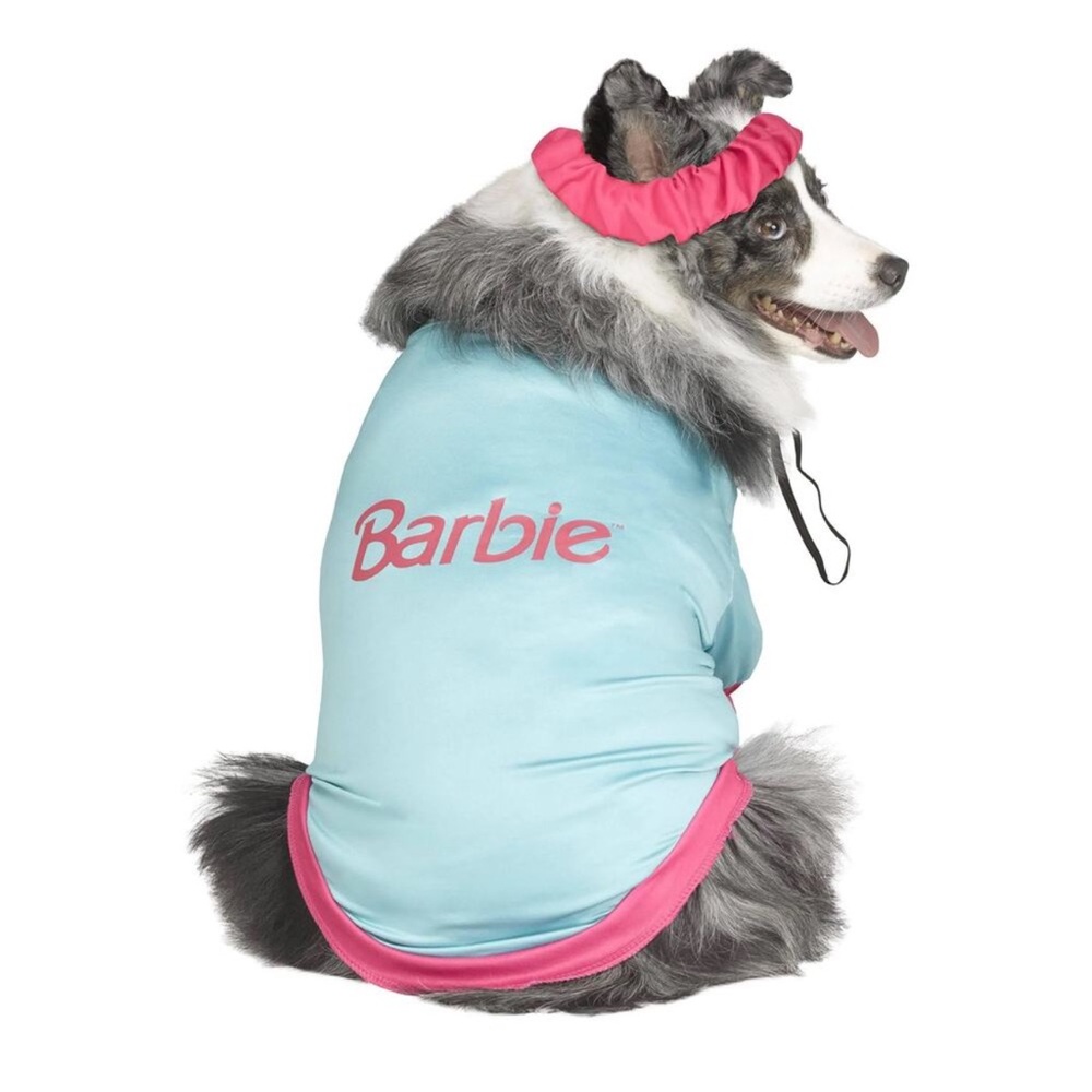 Barbie Dog Costume NEW size Large Aerobics Barbie Shirt Sweatband‎ Halloween